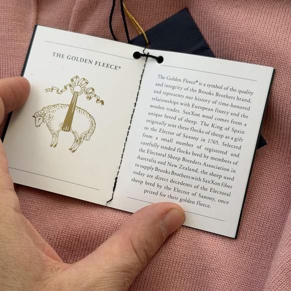 Brooks Brothers Cardigan Womens XL Pink Saxxon Wool Button Front Sweater‎ - Picture 4 of 16